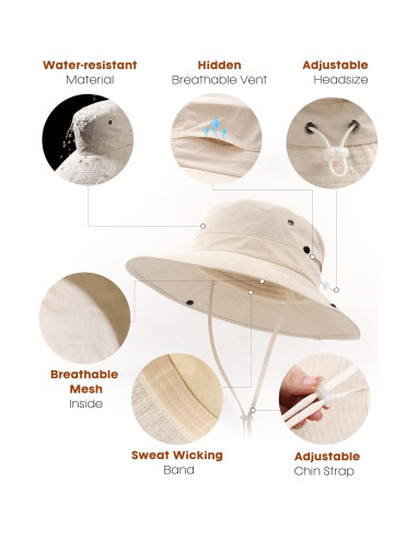 Sombrero de Sol FURTALK para Mujeres UPF 50+ con Agujero para Coleta