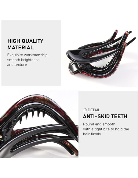 3 Pinzas para el Cabello Mistofu Concorde Francesa Antideslizantes