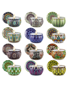 Conjunto de 12 Velas Aromatizadas JXDLSQ de Cera de Soja
