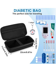 Estuche de Viaje para Suministros Diabéticos JDVBDNK 22x10.9cm 2