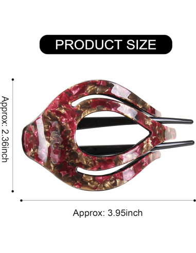 3 Pinzas para el Cabello Mistofu Concorde Francesa Antideslizantes