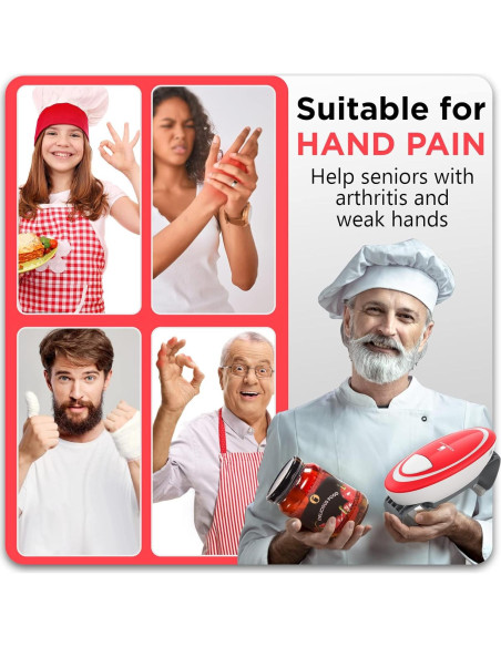 Abridor Eléctrico de Frascos Kitchek Shop KC13 - Ligero y Automático