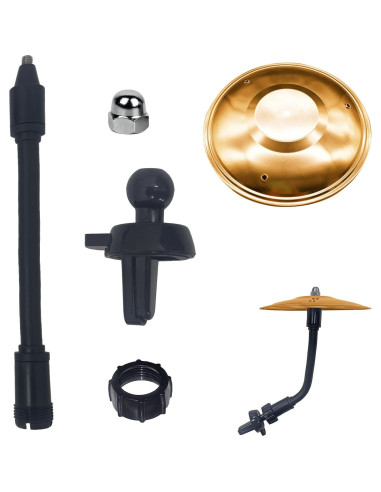 Cymbal de coche SCCUP 5.7" Oro para bateristas - Soporte ajustable