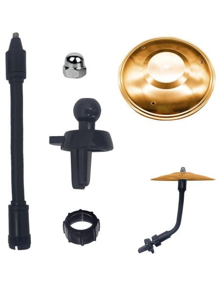 Cymbal de coche SCCUP 5.7" Oro para bateristas - Soporte ajustable