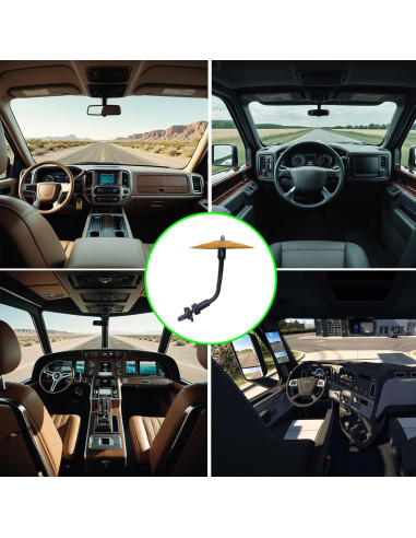 Cymbal de coche SCCUP 5.7" Oro para bateristas - Soporte ajustable