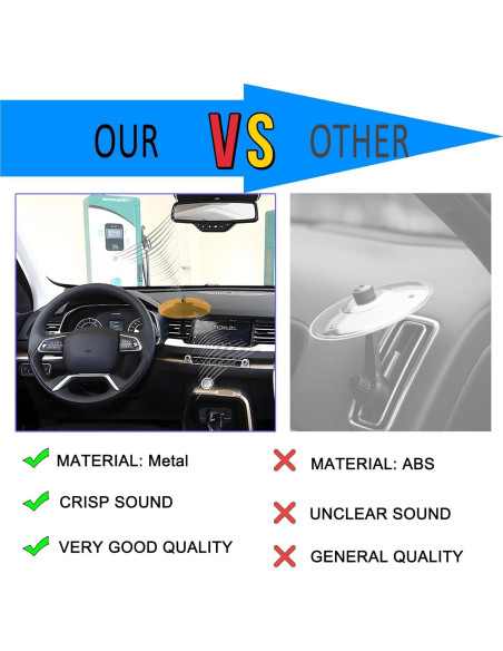 Cymbal de coche SCCUP 5.7" Oro para bateristas - Soporte ajustable