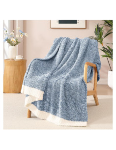 Manta WRENSONGE Lanzamiento Catiónico Azul 1.27x1.52m Suave