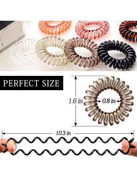 27 Espirales para Cabello KANPRINCESS Multicolor, Sin Pliegue