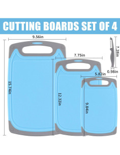 Juego de 3 Tablas de Cortar Rottogoon Antideslizantes 40cm 2