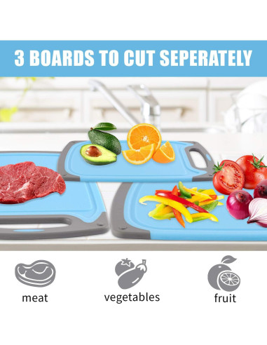 Juego de 3 Tablas de Cortar Rottogoon Antideslizantes 40cm