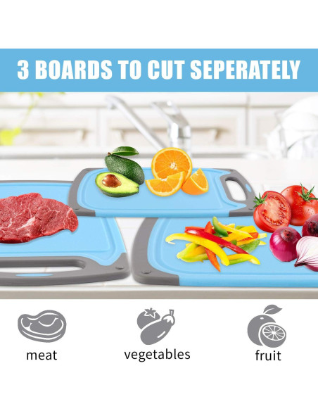 Juego de 3 Tablas de Cortar Rottogoon Antideslizantes 40cm