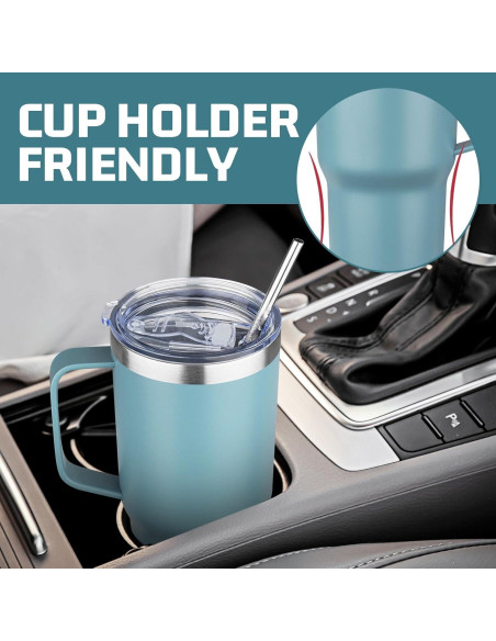 Taza de viaje YEBTS 20 oz acero inoxidable azul cielo aislada