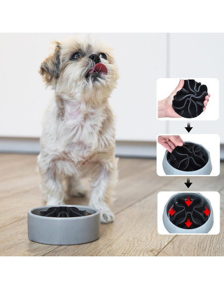 Inserto de Silicona para Cuencos de Perro DEWVIE - Pequeño Negro