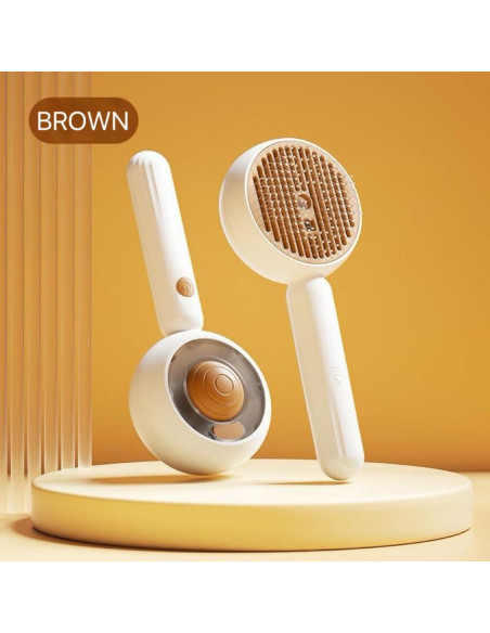 Cepillo de Vapor para Mascotas ZHAOGIEBOND Marrón 3 en 1