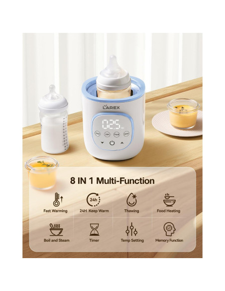 Calentador de Botellas LAREX 8 en 1 Digital Libre de BPA