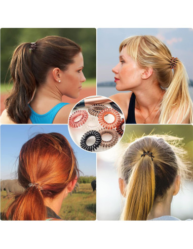 27 Espirales para Cabello KANPRINCESS Multicolor, Sin Pliegue