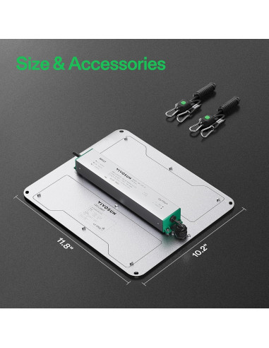 Luz de Cultivo LED VIVOSUN VS1000E 100W Espectro Completo