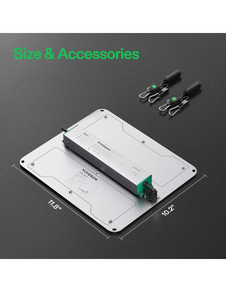 Luz de Cultivo LED VIVOSUN VS1000E 100W Espectro Completo