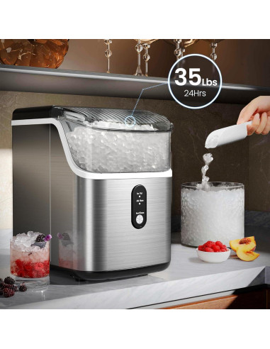 Máquina de Hielo Nugget Crzoe 15.88 kg/día Autolimpiante