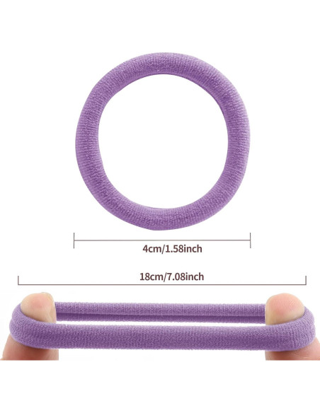 100 Gomas de Pelo Gruesas Bessrung Sin Costura Caramelo