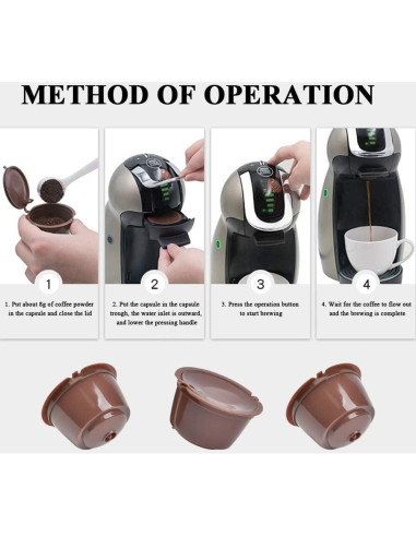 Cápsulas de Café Reutilizables TQEONKL para Nescafé Dolce Gusto
