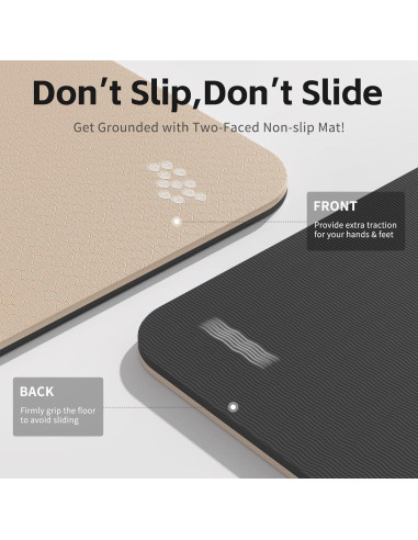 Estera de Yoga PAIDU 183x61cm 8mm Antideslizante TPE