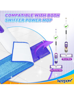 Paños de Mopa Reutilizables KEEPOW 5 Unidades 33-38 cm 2