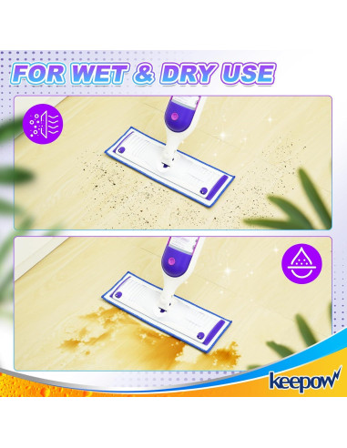 Paños de Mopa Reutilizables KEEPOW 5 Unidades 33-38 cm