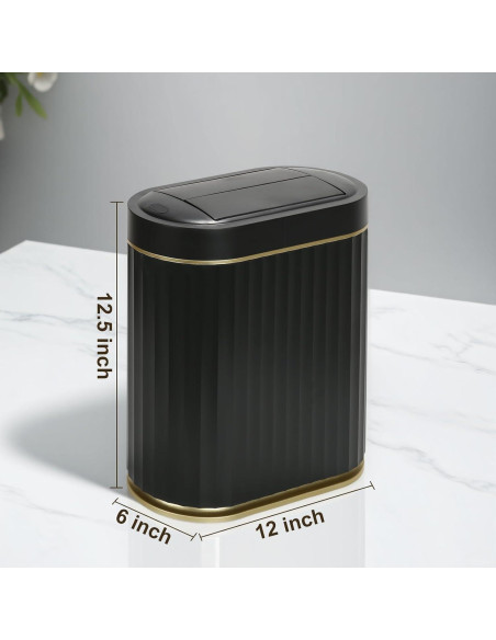 Cubo de Basura Automático Syncvibe 2 Galones Negro/Dorado