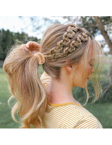 100 Gomas de Pelo Gruesas Bessrung Sin Costura Caramelo