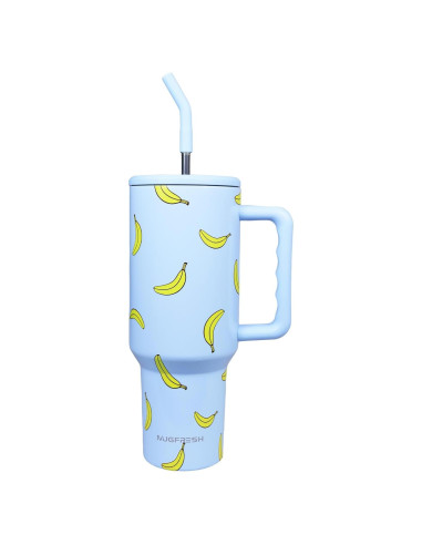 Taza Aislada 40 oz MugFresh Banana con Asa y Popote