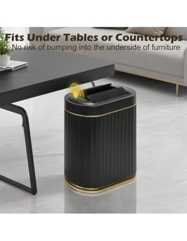 Cubo de Basura Automático Syncvibe 2 Galones Negro/Dorado