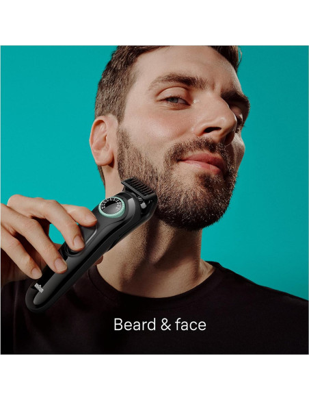Braun Kit de Estilo Todo en Uno 3 en 1 AIO3430, Recortadora de Barba y Nariz, 20 Longitudes