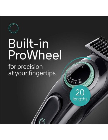 Braun Kit de Estilo Todo en Uno 3 en 1 AIO3430, Recortadora de Barba y Nariz, 20 Longitudes