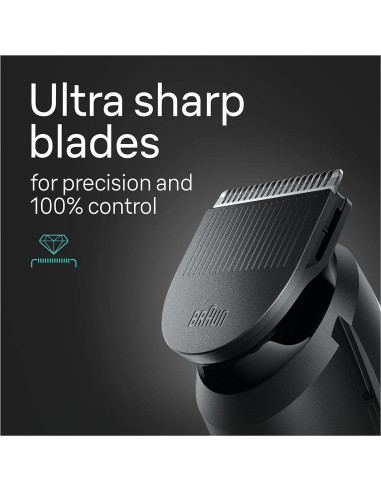 Braun Kit de Estilo Todo en Uno 3 en 1 AIO3430, Recortadora de Barba y Nariz, 20 Longitudes