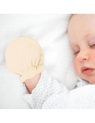 18 Pares Mitones de Algodón para Bebés 0-6 Meses Coloridos