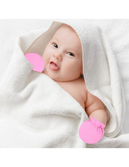 18 Pares Mitones de Algodón para Bebés 0-6 Meses Coloridos