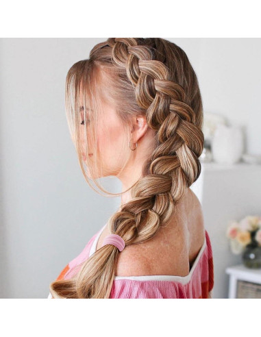 100 Gomas de Pelo Gruesas Bessrung Sin Costura Caramelo