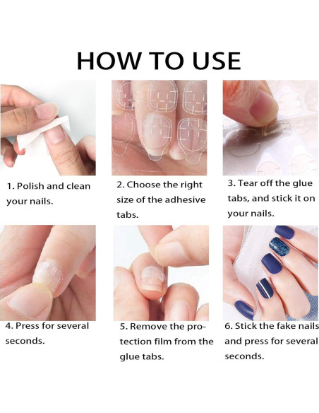 Pestañas Adhesivas Doble Cara Allstarry 360 Piezas para Uñas