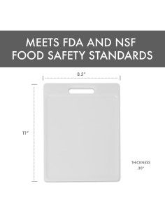 Tabla de Cortar Dexas Reversible 27.9x21.6 cm Blanca NSF 2