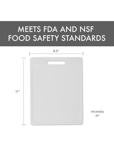 Tabla de Cortar Dexas Reversible 27.9x21.6 cm Blanca NSF