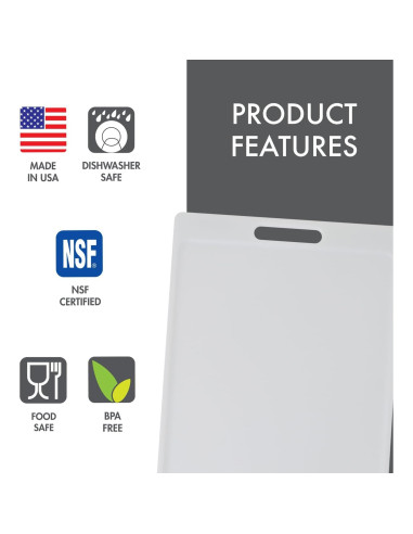 Tabla de Cortar Dexas Reversible 27.9x21.6 cm Blanca NSF