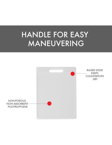 Tabla de Cortar Dexas Reversible 27.9x21.6 cm Blanca NSF