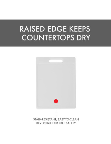 Tabla de Cortar Dexas Reversible 27.9x21.6 cm Blanca NSF