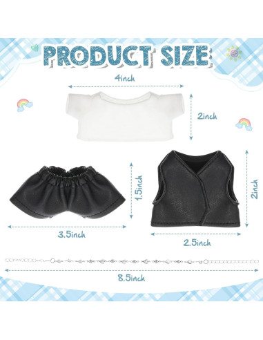 Conjunto de Ropa para Muñecas Hiboom 17 cm Camiseta y Chaleco