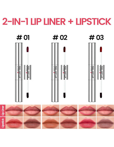 Tinte de Labios Peel Off HOSAILY Doble Cara Impermeable 4.2g