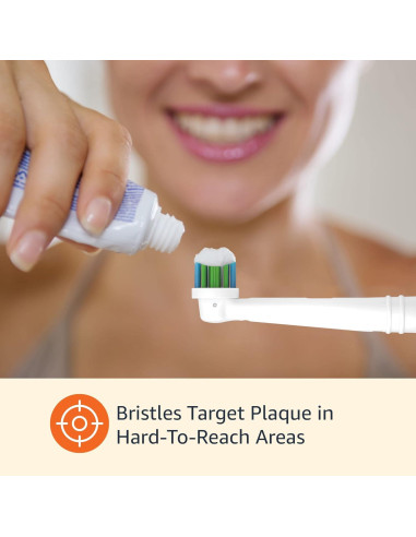 Cabezal de cepillo de dientes eléctrico Amazon Basics, 3 unidades, compatible Oral-B
