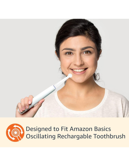 Cabezal de cepillo de dientes eléctrico Amazon Basics, 3 unidades, compatible Oral-B