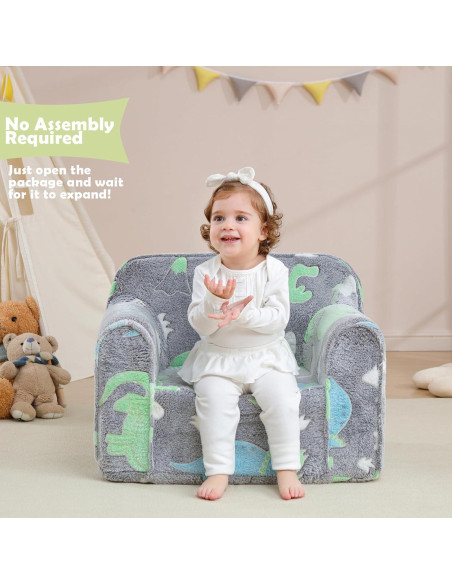 Sillón Infantil Kisdsa Dino Brillante 45.7x63.5x47 cm