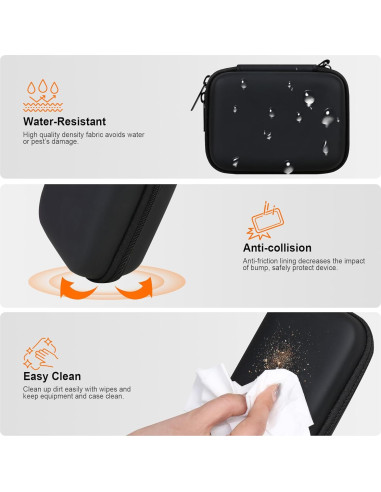 Funda Dura RAIALL para LaCie Rugged SSD Pro5 4TB/2TB Negro